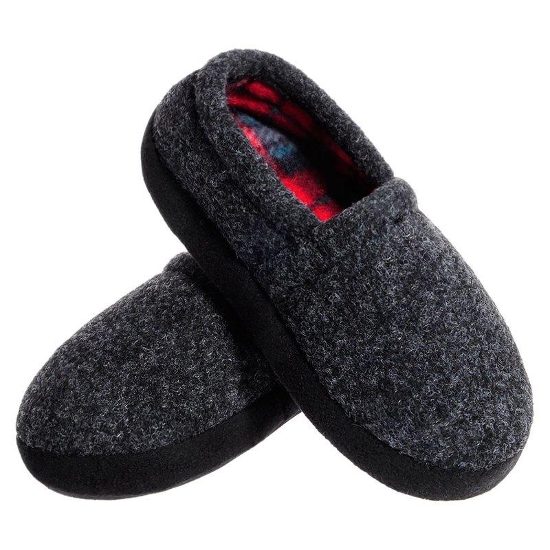 HOMEHOT Kid Boy's Slippers Toddler House Shoes Indoor Outdoor with Anti Slip Sole Grey Size 9 10 US