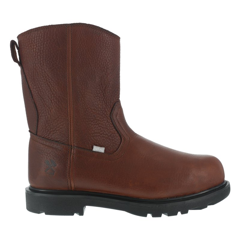 Iron Age Men's Hauler Flex-Met® Internal Met Guard Composite Toe 10" Side Zipper Wellington Brown Work Boots