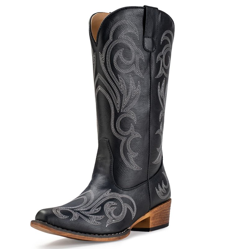 IUV Cowboy Boots for Women Pointy Toe Women's Western Boots Cowgirl Boots