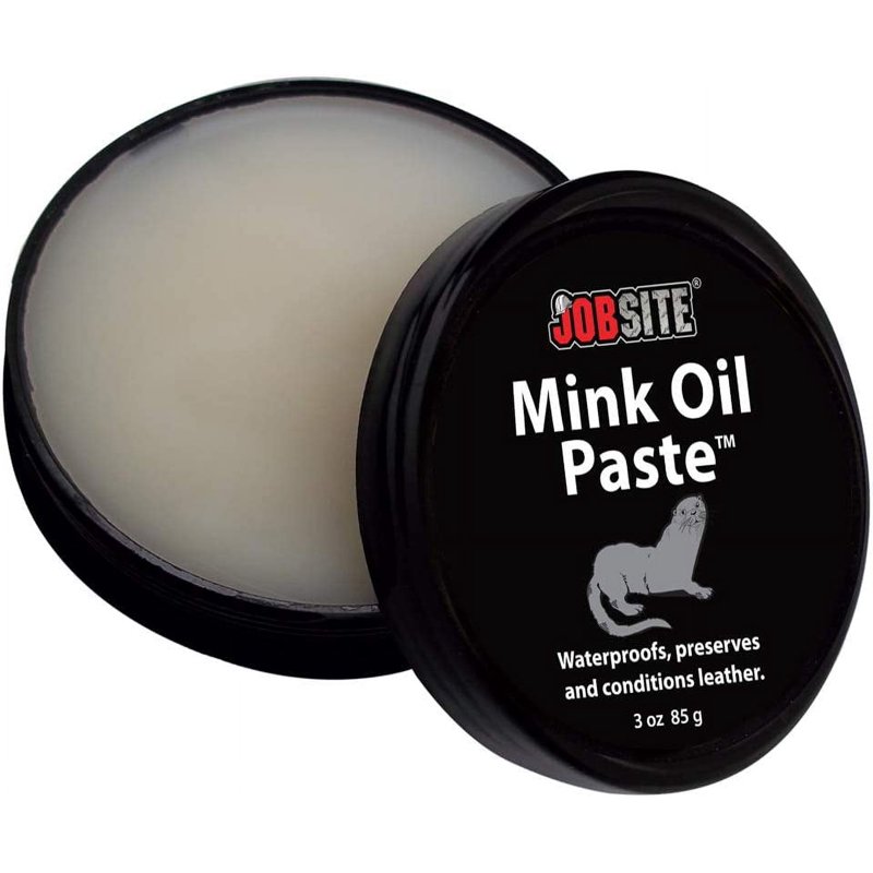 JobSite Premium Mink Oil Leather Waterproof Paste - Preserve Leather Boots & Shoes - 3 oz