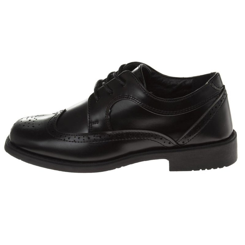 Josmo Boys Wingtip Oxford Lace Dress Shoes - Black Size: 3
