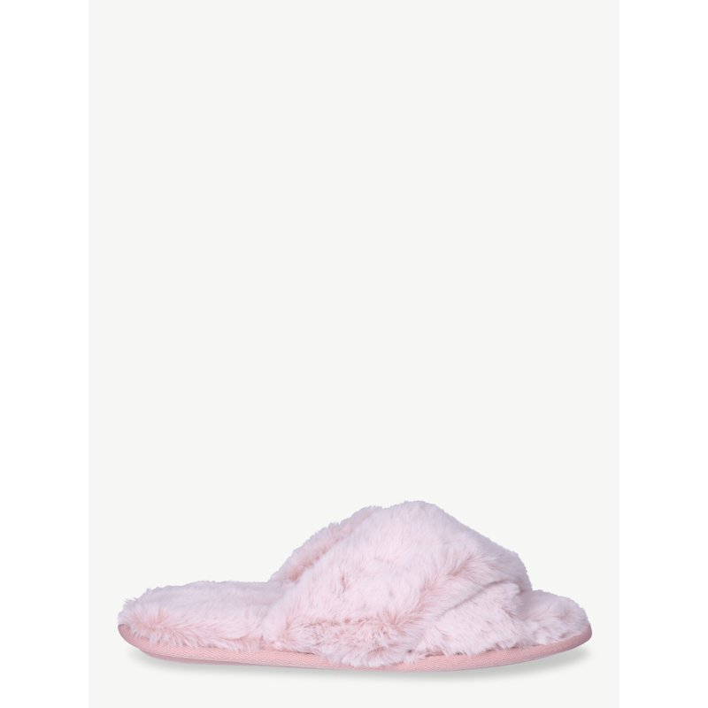 Joyspun Women's Faux Fur X-Band Slippers