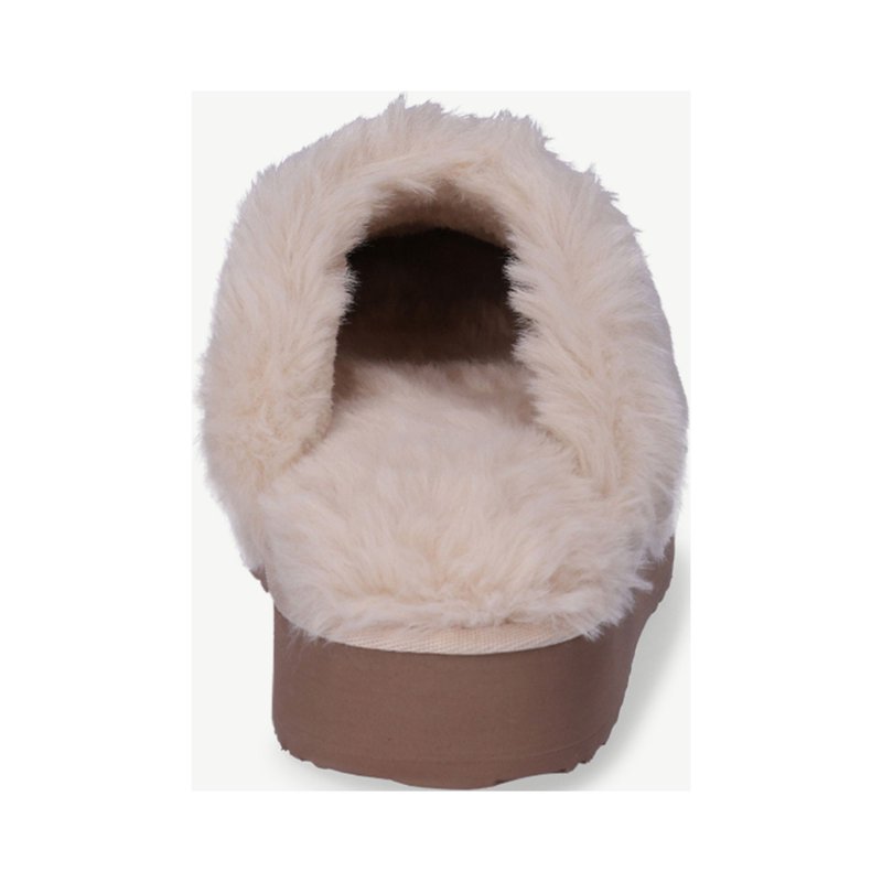 Joyspun Women's Faux Suede Platform Clog Slippers