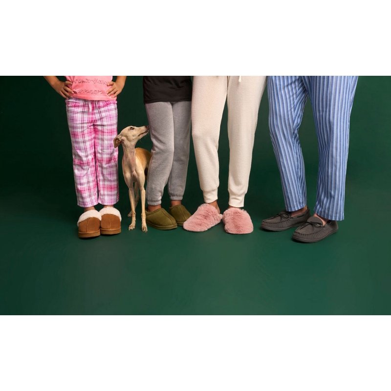 Joyspun Women's Plush Scuff Slippers