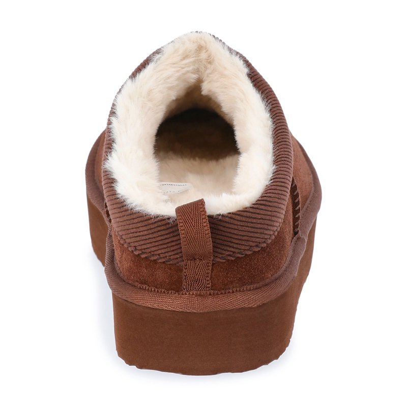 Joyspun Women’s Ultra Short Faux Suede Platform Clog Slippers