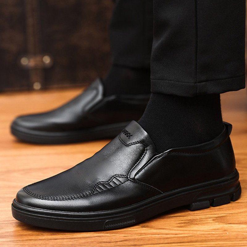 JUMESG Men's Dress Shoes Men Fashion Comfort Classic Slip On Loafers Oxford Dress Shoes Black 8.5