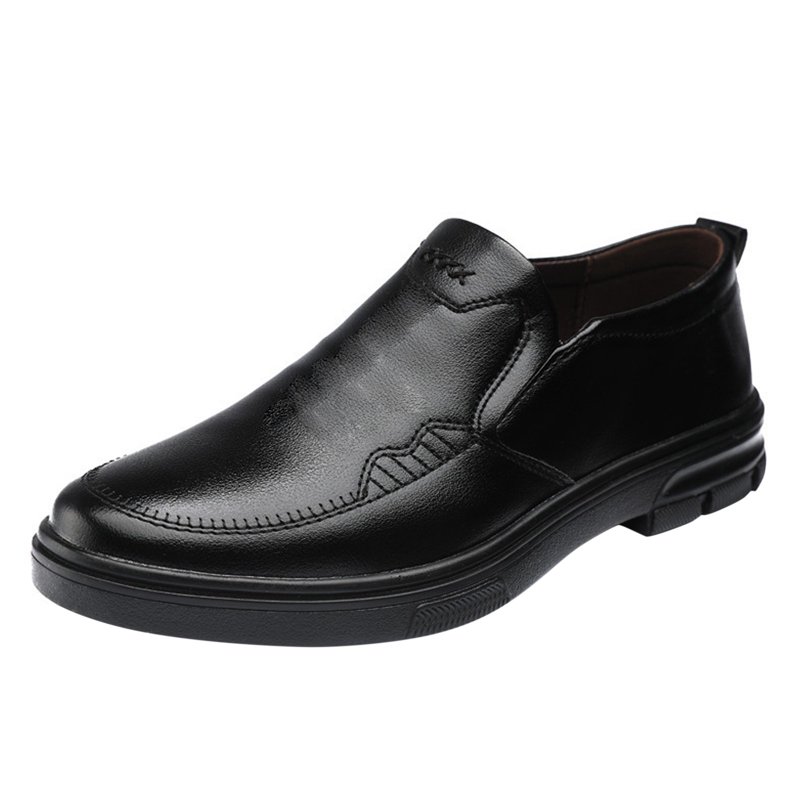 JUMESG Men's Dress Shoes Men Fashion Comfort Classic Slip On Loafers Oxford Dress Shoes Black 8.5