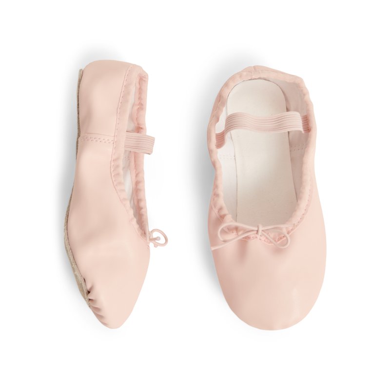 Justice Girls Ballet Shoes for Dance Class Leather Sole with Adjustable Strap Sizes 1-13