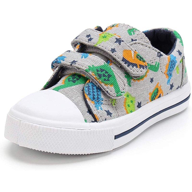 K KomForme Kids Canvas Shoes Dinosaurs Size 4-12 (Toddler Boy)