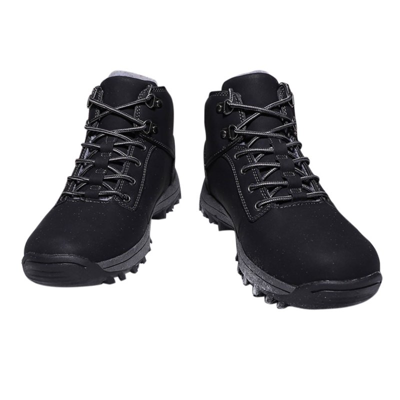 KaLI_store Mens Waterproof Boots Mens Snow Waterproof Hiking Hiker Walking Boots Black 9