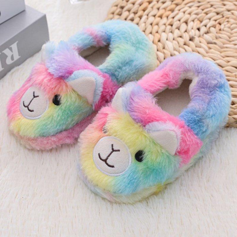 KDFJPTH Toddler Kids Girls Shoes Cartoon Slippers Boys Baby Warm Soft-Soled Baby Shoes For Little Girls 7m Toddler Boy Shoes Girl Toddler Girl Shoes 11 Boys Sneaker 6 4 Shoes