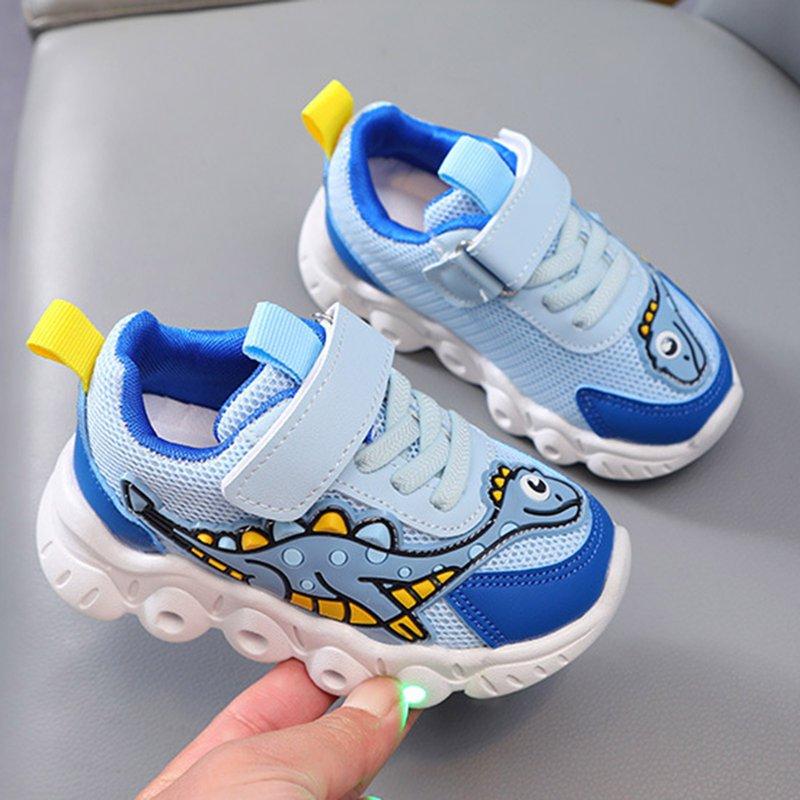 Ketyyh-chn99 Girls Boys Sneakers Slip On Walking Shoes Athletics Tennis Running Shoes Slip On Sneakers For Girls Boys Light Up Shoes (Toddler To Little Big Kids) Blue 10.5