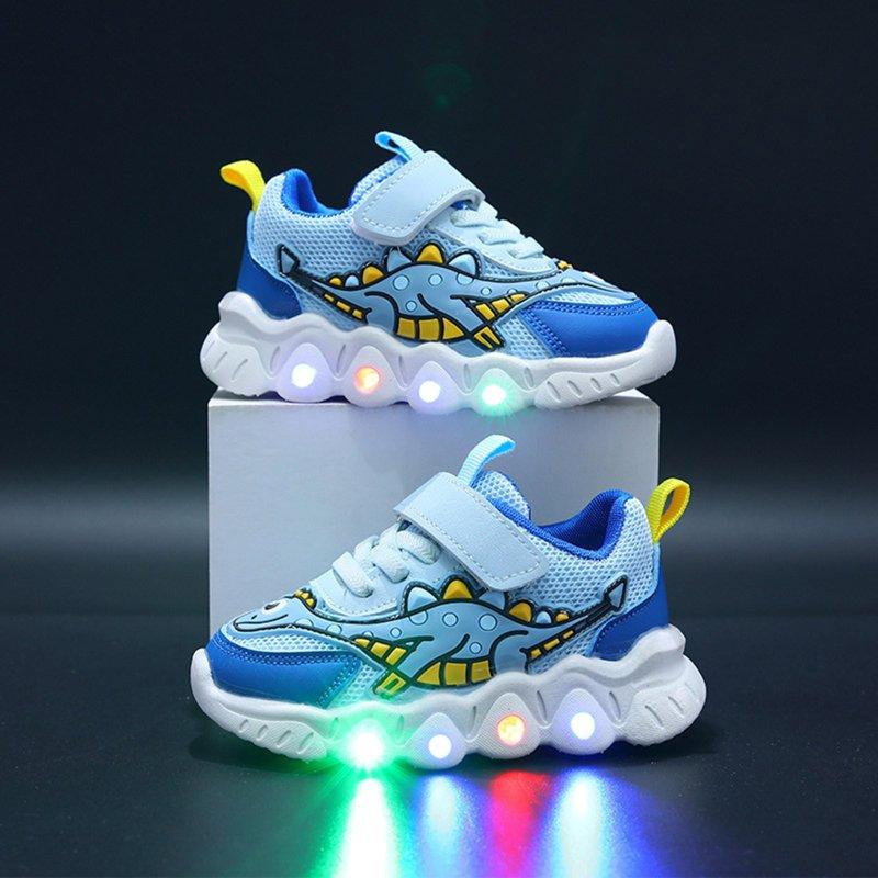 Ketyyh-chn99 Girls Boys Sneakers Slip On Walking Shoes Athletics Tennis Running Shoes Slip On Sneakers For Girls Boys Light Up Shoes (Toddler To Little Big Kids) Blue 10.5