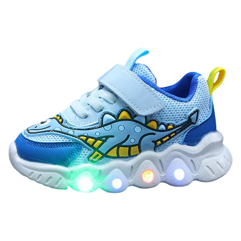 Ketyyh-chn99 Girls Boys Sneakers Slip On Walking Shoes Athletics Tennis Running Shoes Slip on Sneakers for Girls Boys Light Up Shoes (Toddler to Little Big Kids) Blue 10.5