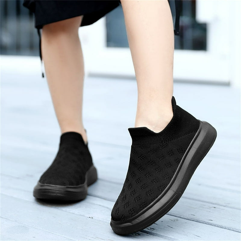 Ketyyh-chn99 Toddler Boys Girls Sneakers Slip-On Shoes Casual Lightweight Running Shoes For Little Kid (Toddler/Little Kid/Big Kid) Black 12.5