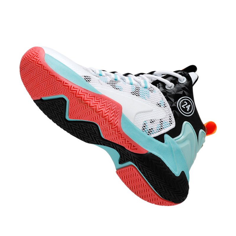 Kid's Basketball Shoes Boys Sneakers Girls Trainers Comfort High Top Basketball Shoes For Boys(Little Kid/Big Kid) White Black