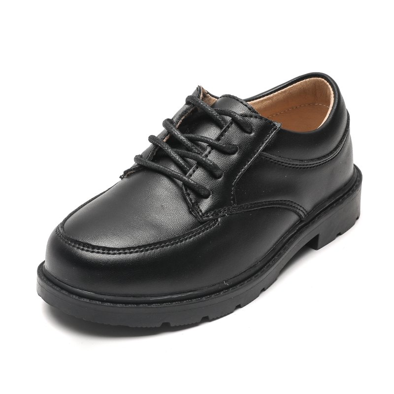 Kkdom Boys Girls Oxford Shoes Leather Loafers Fashion Dress Shoes Black Size 4.5 Toddler