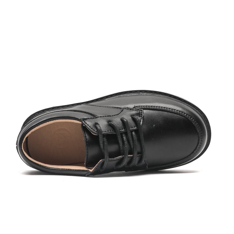 Kkdom Boys Girls Oxford Shoes Leather Loafers Fashion Dress Shoes Black Size 4.5 Toddler