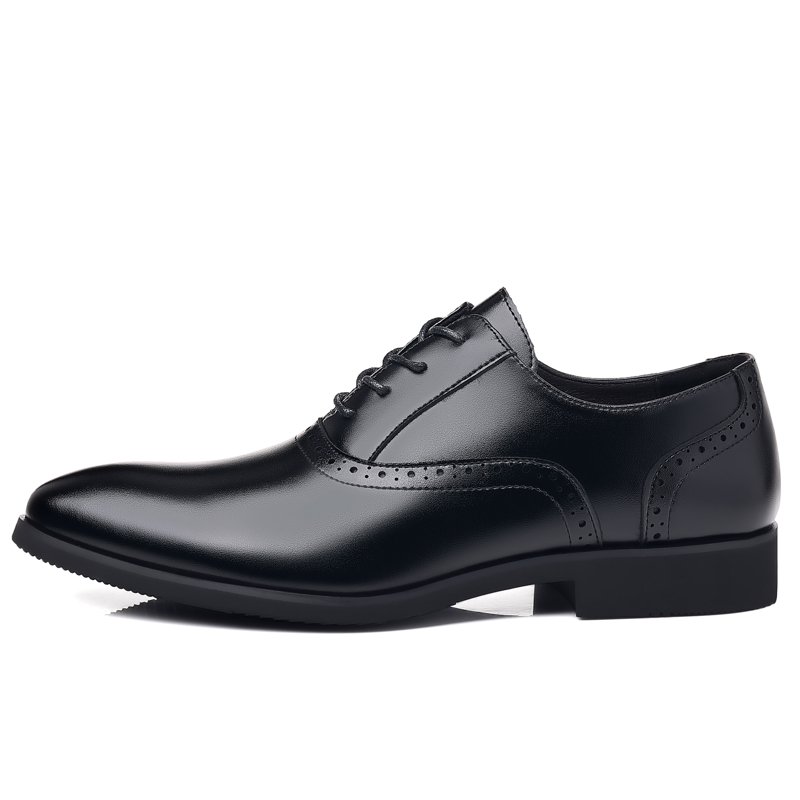 Kkdom Men Dress Shoes Leather Formal Slip On Oxford Shoes Wedding Business Black Size 8