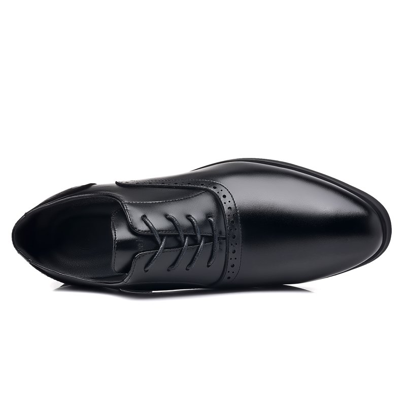 Kkdom Men Dress Shoes Leather Formal Slip On Oxford Shoes Wedding Business Black Size 8