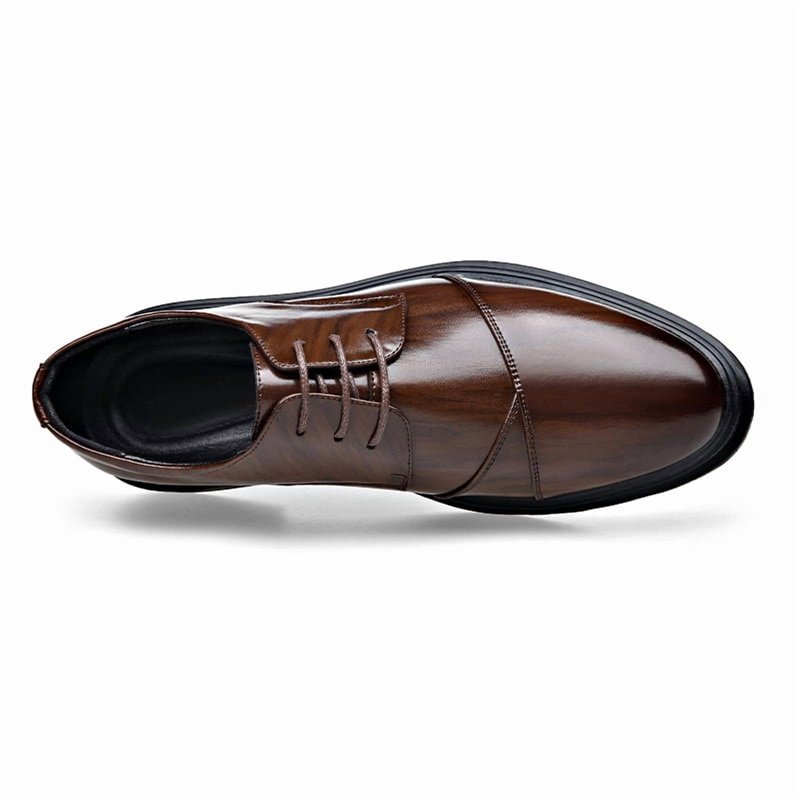 Kkdom Men Dress Shoes Oxford Shoes Classic Lace Up Formal Dress Oxfords Shoes Brown Size 11