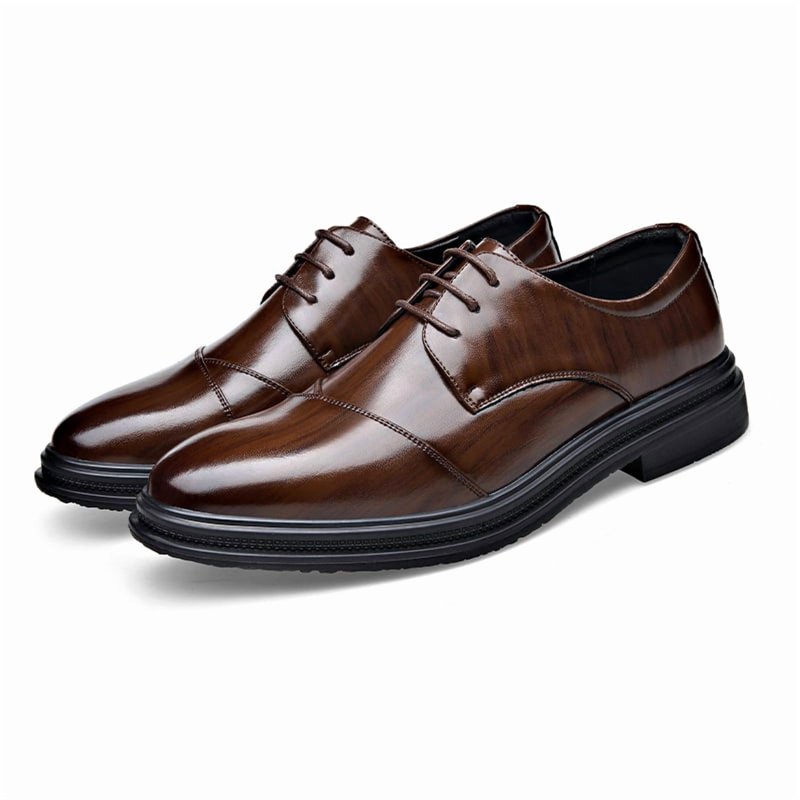 Kkdom Men Dress Shoes Oxford Shoes Classic Lace Up Formal Dress Oxfords Shoes Brown Size 11