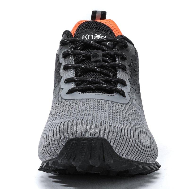 Kricely Men's Trail Running Shoes Fashion Walking Hiking Sneakers For Men Tennis Cross Training Shoe Outdoor Snearker Mens Casual Workout Footwear Grey Size 7