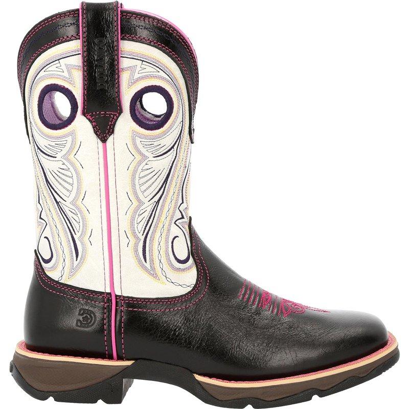 Lady Durango Women's Raven Black & White Western Boot
