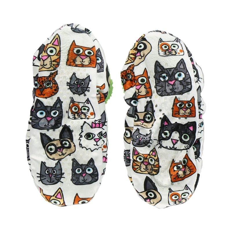 LazyOne Fuzzy Feet Slippers For Women Cute Fleece-Lined House Slippers Cats Additude Non-Skid