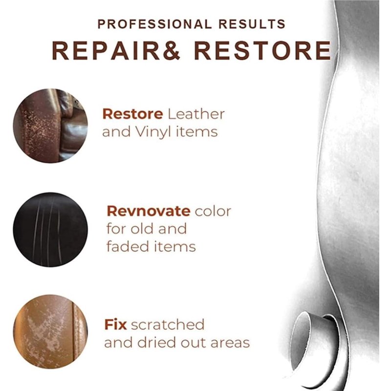 Leather Recoloring Balm Leather Recoloring Cream Leather Color Restorer Leather Filler Repair Kit Leather Scratch Repair Balm For Furniture Sofa Car Seats Shoes (#02-Beige)