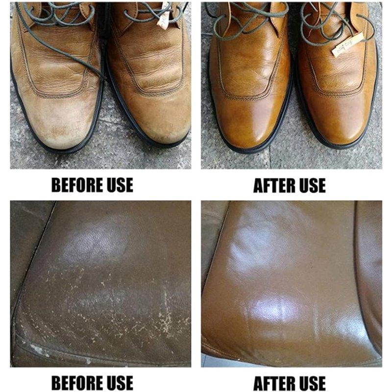 Leather Recoloring Balm Leather Recoloring Cream Leather Color Restorer Leather Filler Repair Kit Leather Scratch Repair Balm For Furniture Sofa Car Seats Shoes (#02-Beige)