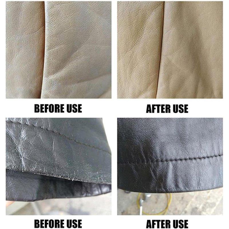 Leather Recoloring Balm Leather Recoloring Cream Leather Color Restorer Leather Filler Repair Kit Leather Scratch Repair Balm For Furniture Sofa Car Seats Shoes (#02-Beige)