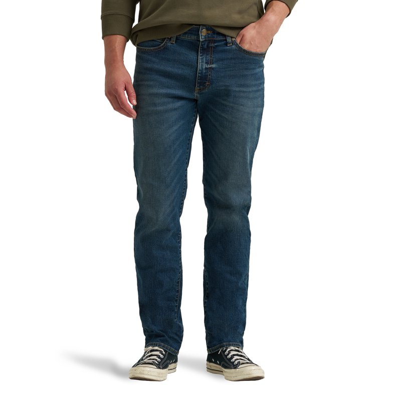 Lee® Men's Regular Fit Straight Leg Denim Jeans with Stretch