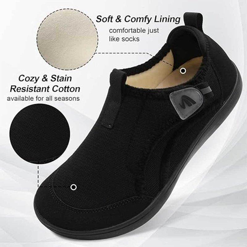 Leisfit Diabetic Shoes For Women Extra Wide Toe Bedroom Slippers Adjustable Widened Velcro Swollen Edema Neuropathy Walking Shoes