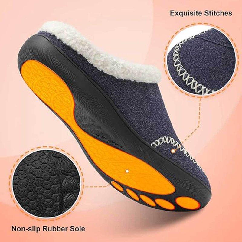 Leisfit Women Slippers Adjustable Diabetic Slippers Memory Foam Arthritis Edema Swollen House Shoes 6 Wide