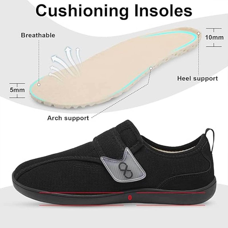 Leisfit Womens Slippers Wide Diabetic Shoes For Women Adjustable Swollen Feet Outdoor Indoor Walking Shoes