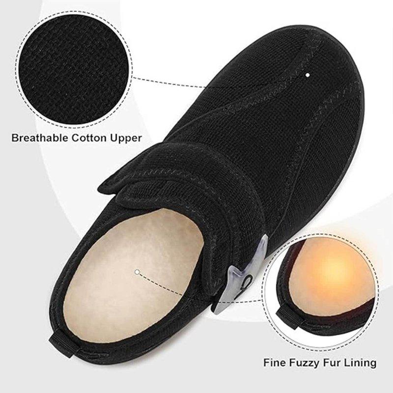 Leisfit Womens Slippers Wide Diabetic Shoes For Women Adjustable Swollen Feet Outdoor Indoor Walking Shoes