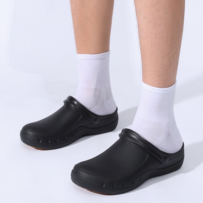 Lnmuld 2025 Summer Men's Non- Kitchen Work Clogs - -Resistant Closed-Toe Chef Shoes With Arch Support & Durable Lightweight Design