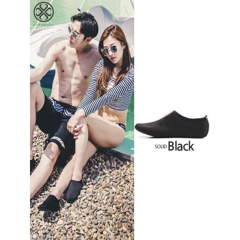 Luxtrada Water Shoes Barefoot Quick-Dry Aqua Water Socks Slip-on For Men Women Kids Fit Beach Swim Diving Surfing And Yoga Exercise "Black M"