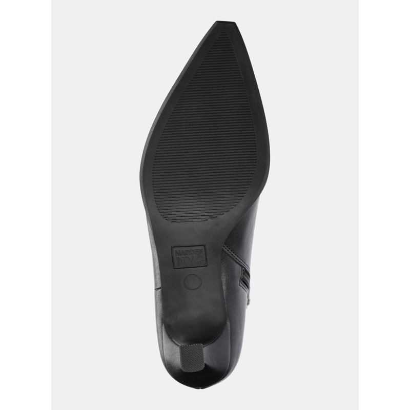 Madden NYC Women's Faux Leather Knee High Boots With Kitten Heel Wide Calf Available