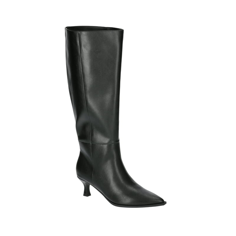 Madden NYC Women's Faux Leather Knee High Boots with Kitten Heel Wide Calf Available