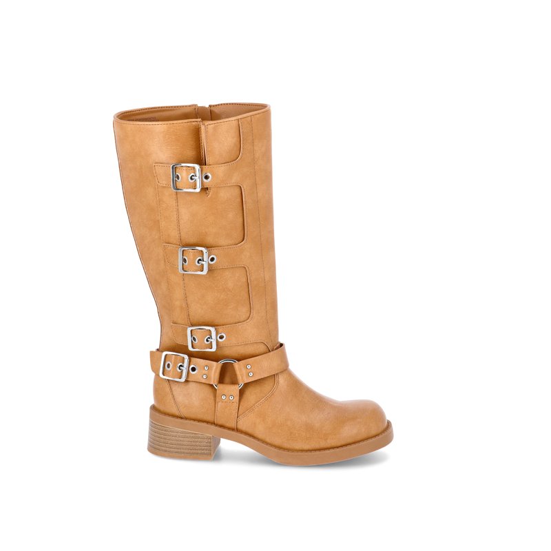 Madden NYC Women's Faux Leather Tall Moto Boots