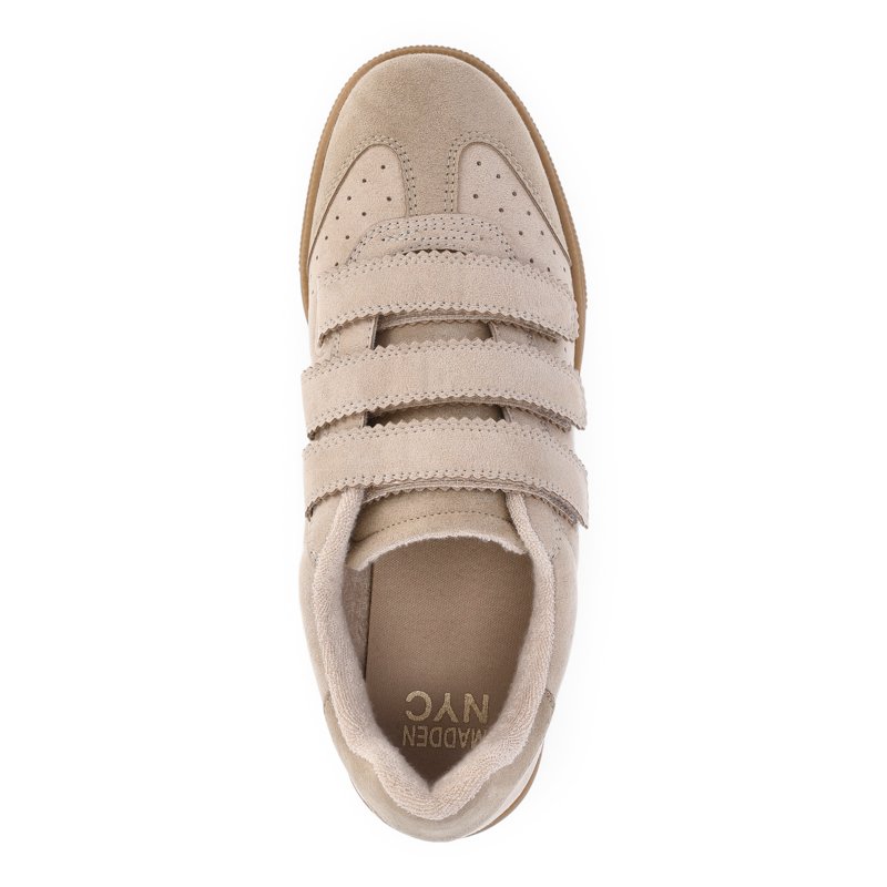 Madden NYC Women's Faux Suede Triple Strap Sneakers