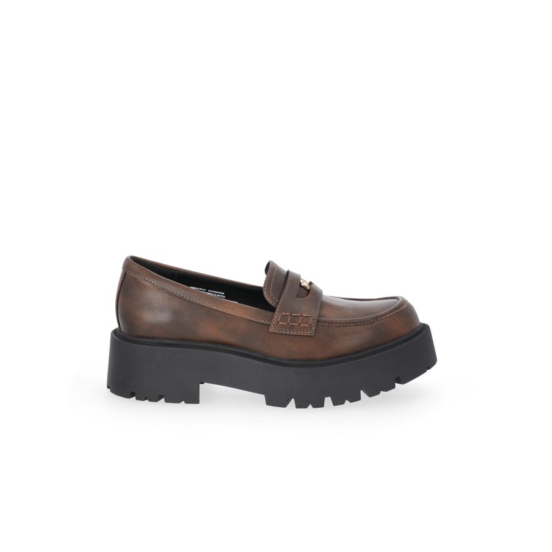 Madden NYC Women's Platform Lug Sole Coin Loafers