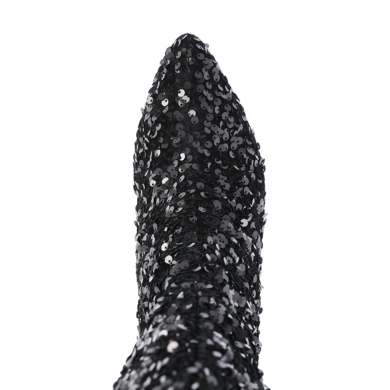 Madden NYC Women's Tall Glitter Block Heel Boots