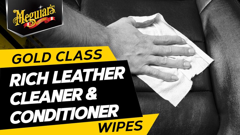 Meguiar's GoldClass Rich Leather Cleaner & Conditioner Wipes 25 Wipes