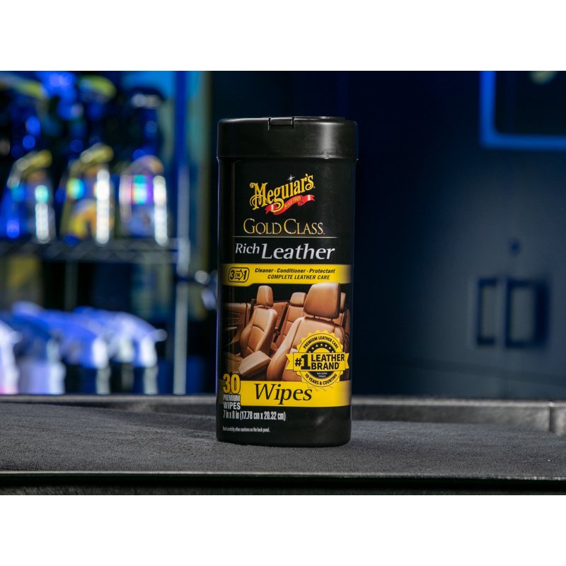 Meguiar's GoldClass Rich Leather Cleaner & Conditioner Wipes 25 Wipes