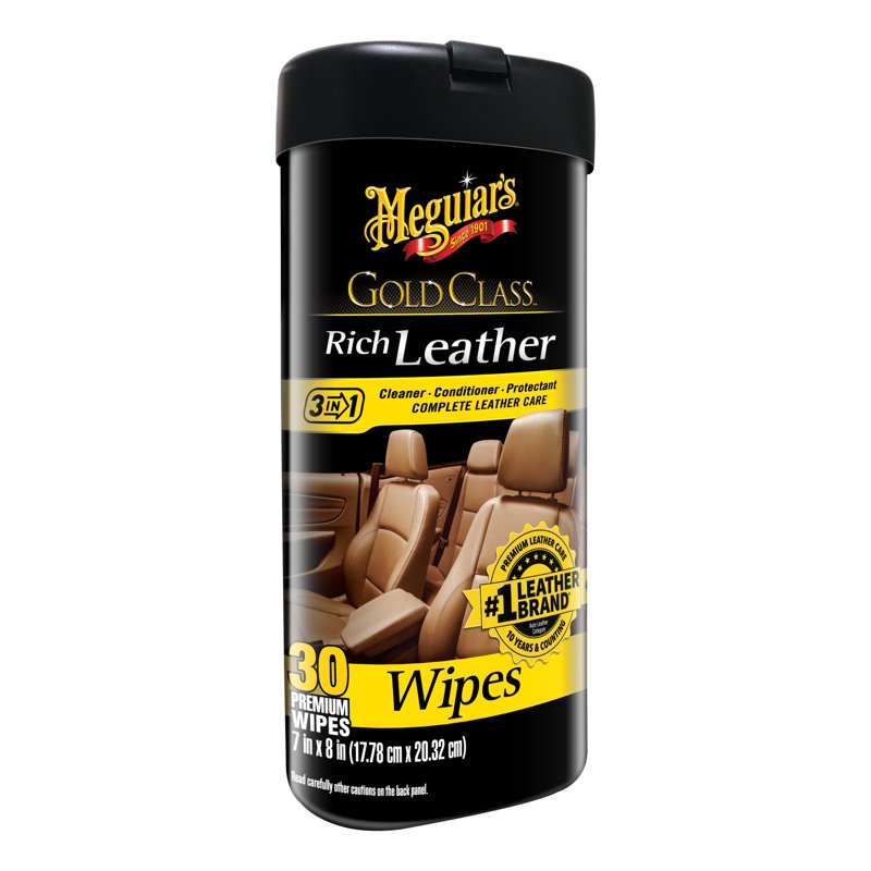 Meguiar's GoldClass Rich Leather Cleaner & Conditioner Wipes 25 Wipes