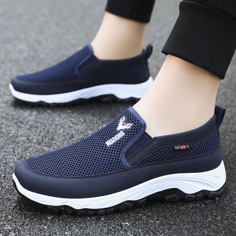 Men's Breathable On Casual Shoes Lightweight Comfortable Walking Shoes For Daily Wear With Soft Sole And Design Comfort Shoes For Men