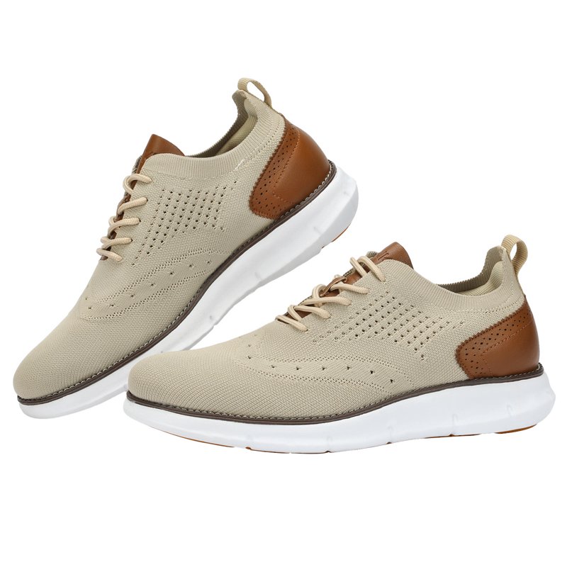 Men's Casual Dress Oxfords Shoes Breathable Knit Leisure Fashion Sneakers